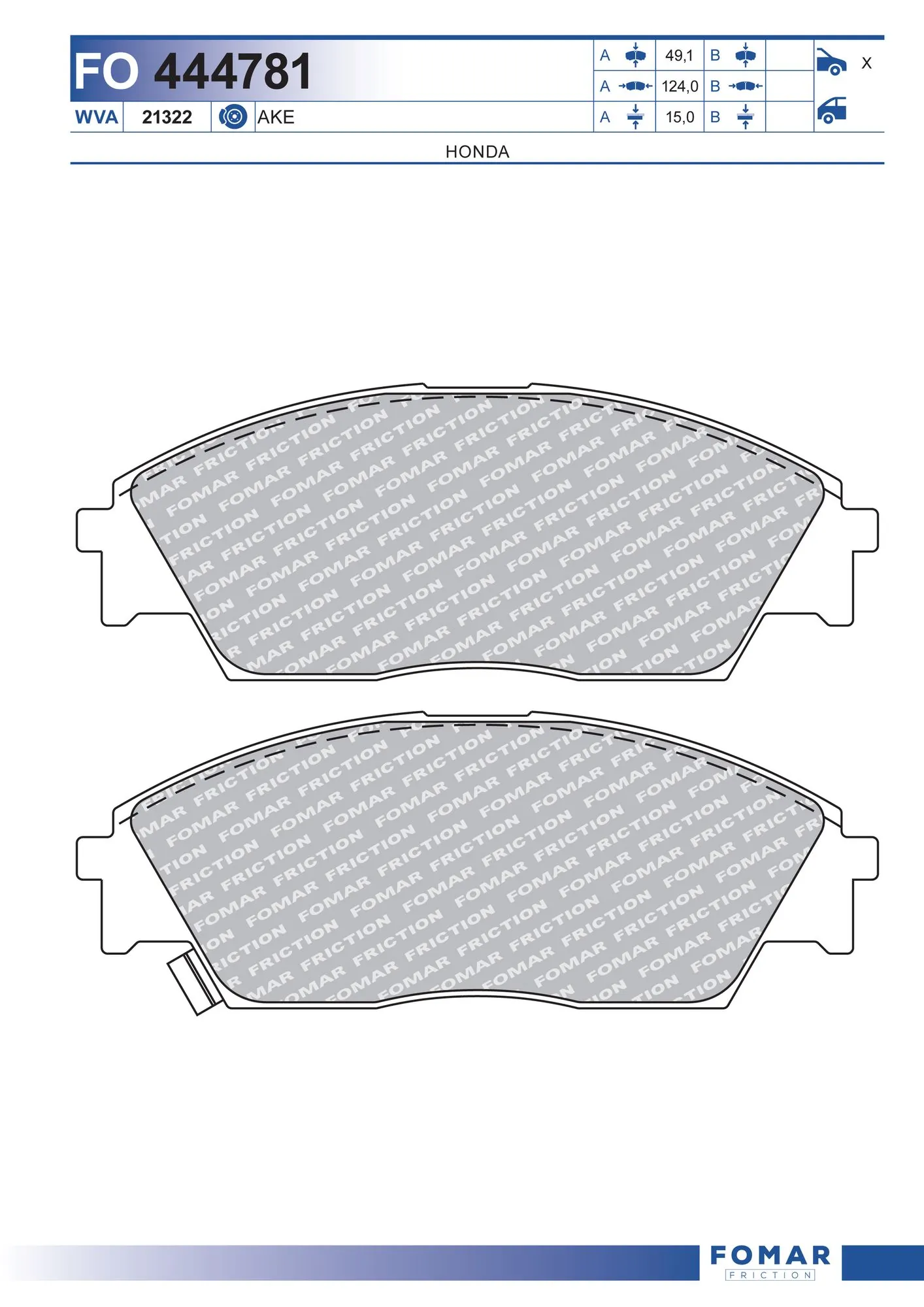 Brake Pad Set, disc brake